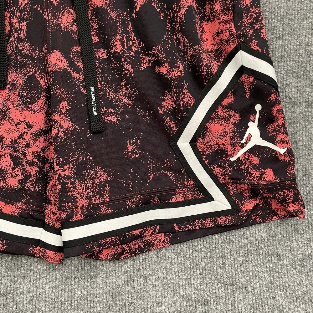 Air Jordan Nike Diamond Basketball Shorts Mens Sz S White Red